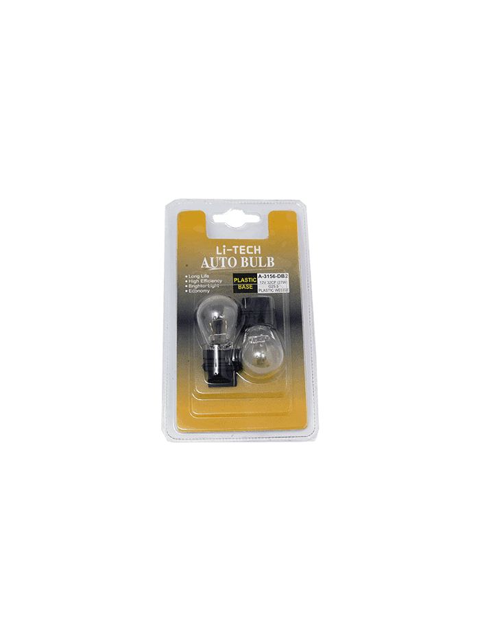 AMPOLLETAS 12V 32CP (27w) S25 PLASTIC BASE DE VIDRIO
