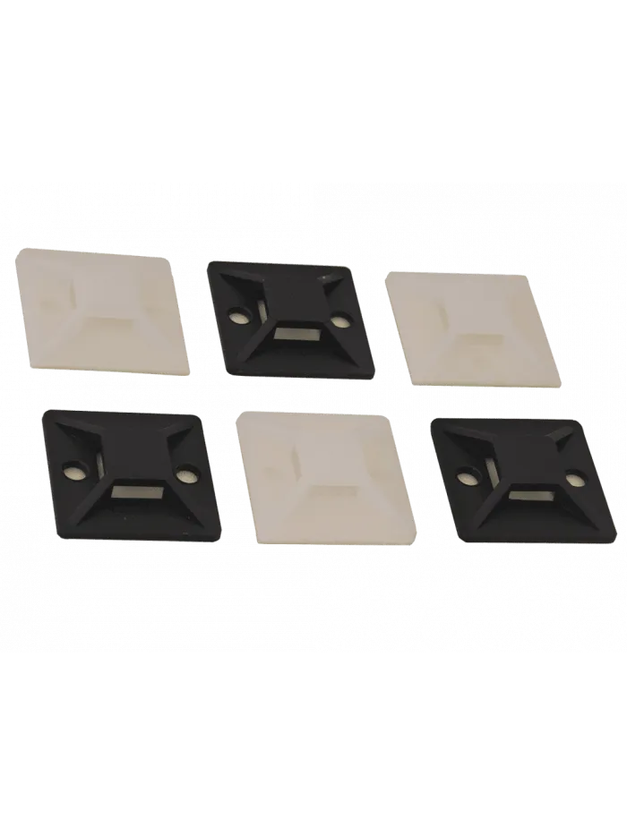 BASE AUTOADHESIVA para AMARRAS 25*25mm NEGRO