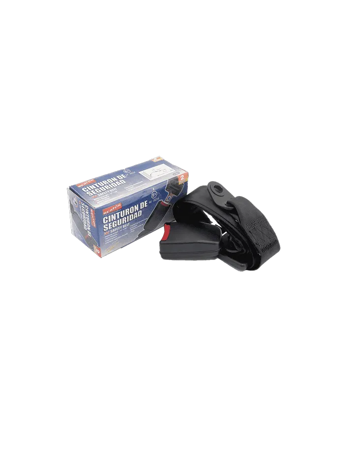CINTURON DE SEGURIDAD 2 PUNTOS CON CERTIFICACION E4 - NEGRO