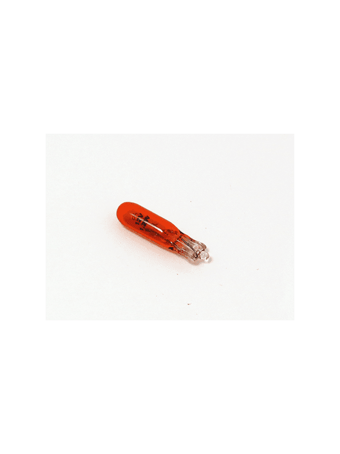 AMPOLLETAS 12V 1.2W T5 BASE DE VIDRIO (W2 X 4.6D) AMBAR