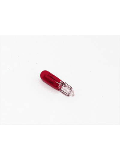 AMPOLLETAS 12V 1.2W T5 BASE DE VIDRIO (W2 X 4.6D) ROJO
