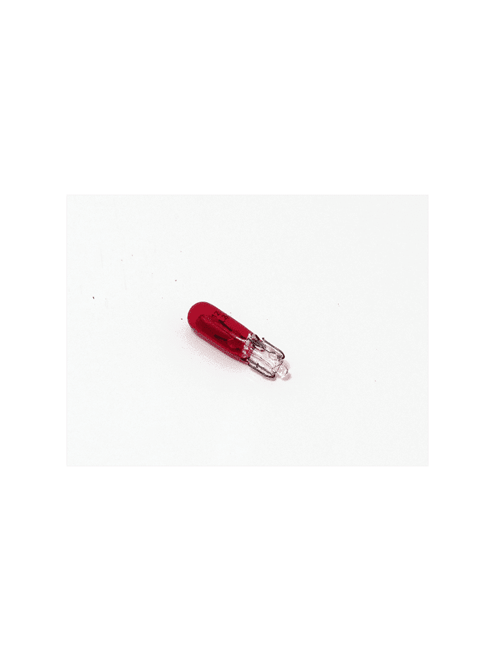 AMPOLLETAS 12V 1.2W T5 BASE DE VIDRIO (W2 X 4.6D) ROJO