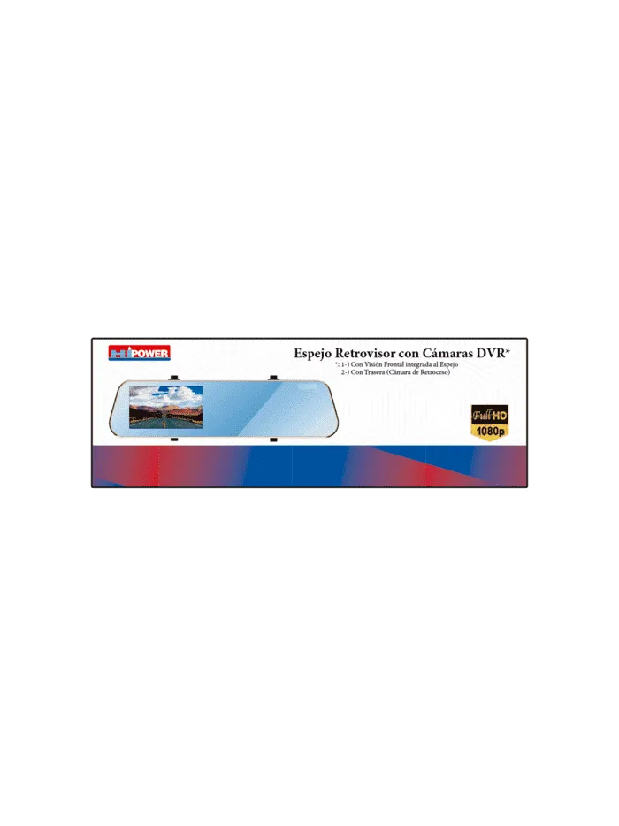 ESPEJO RETROVISOR CON DOBLE CAMARA 4.3´´