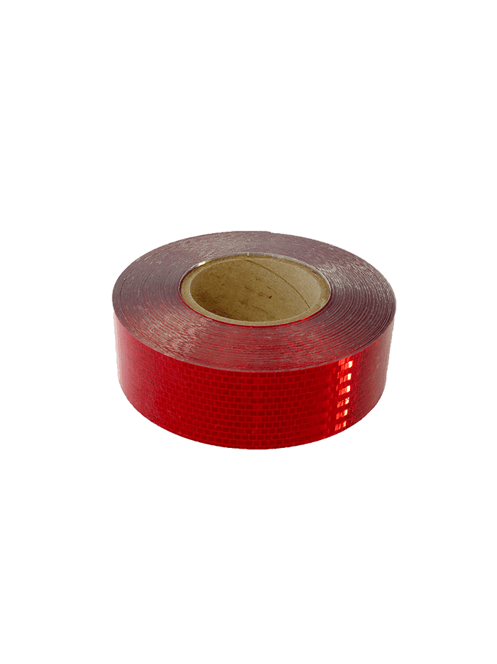 CINTA RETRORREFLECTIVA ROJO 2´´ x 45.7 MTS