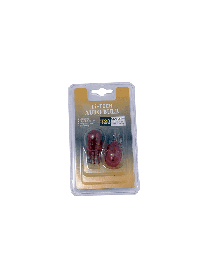 AMPOLLETAS 12V 21/5W T20 AMBAR