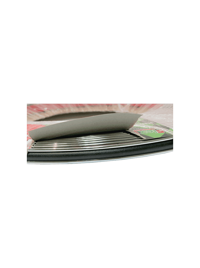 MOLDURA - 17 x 4mm - NEGRO / CROMADO