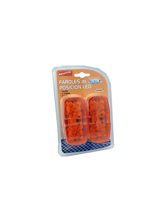 FAROL LATERAL LED AMBAR 12V/24V MULTIVOLTAJE