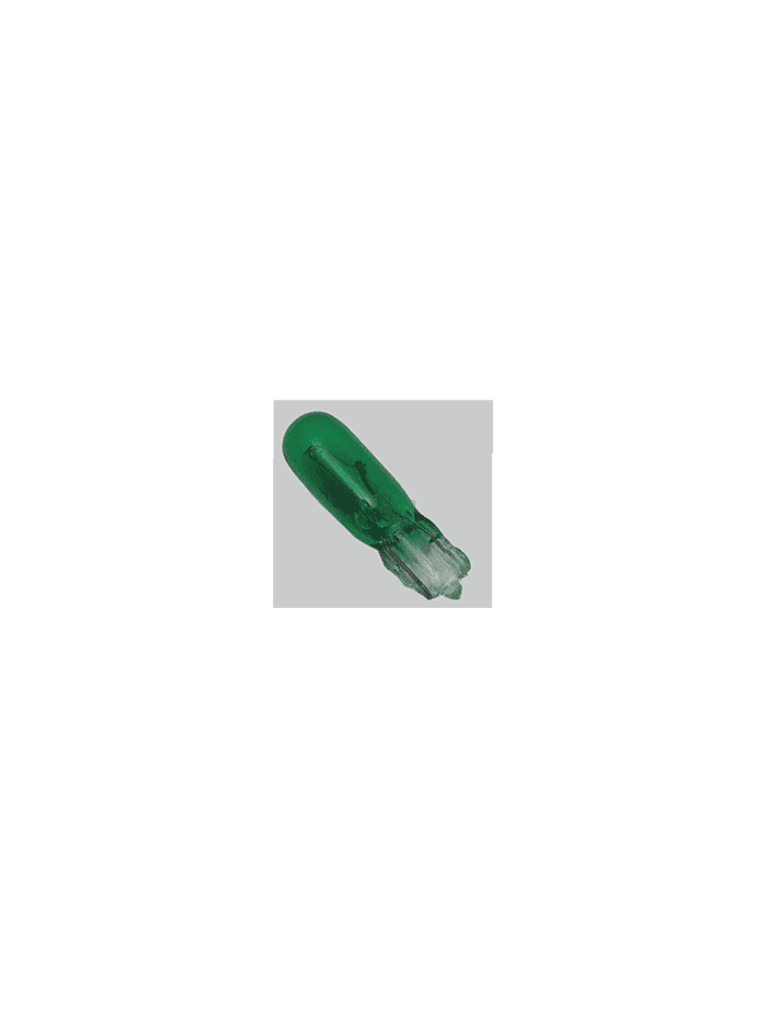 AMPOLLETAS 24V 1.2W T5 BASE DE VIDRIO ( W2 X 4.6D ) VERDE