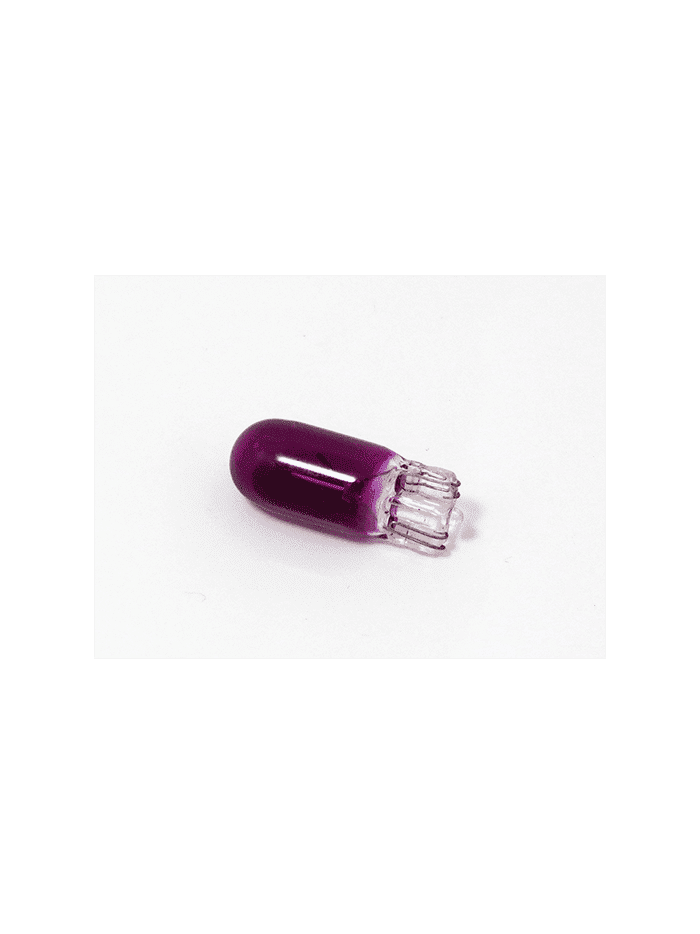 AMPOLLETAS 12V 5W T10 BASE DE VIDRIO (W2.1 X 9.5D) MORADO