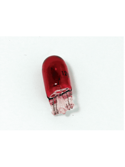 AMPOLLETAS 12V 5W T10 BASE DE VIDRIO (W2.1 X 9.5D) ROJO