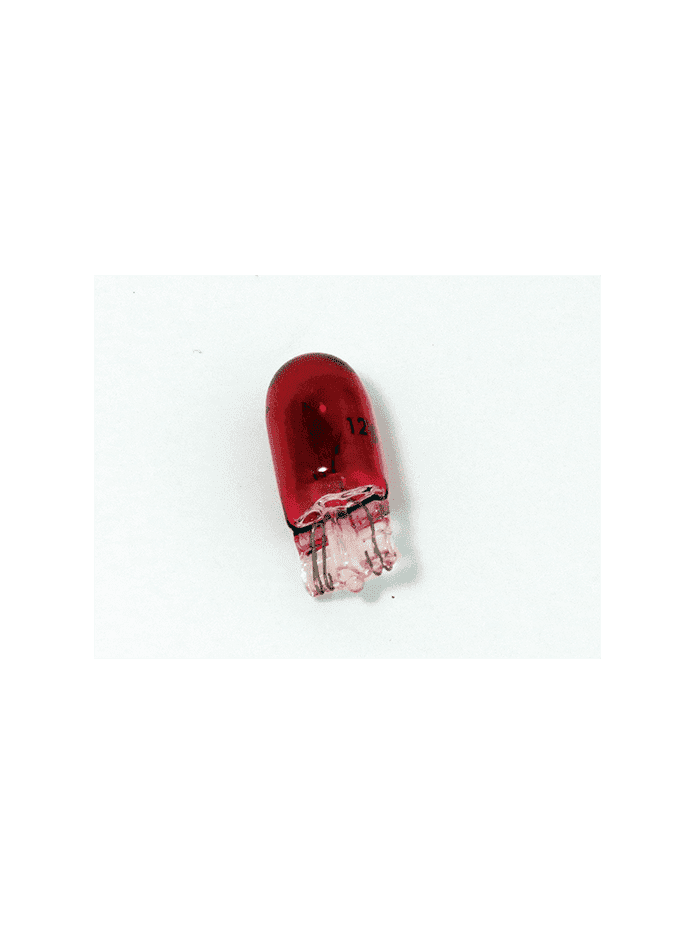 AMPOLLETAS 12V 5W T10 BASE DE VIDRIO (W2.1 X 9.5D) ROJO