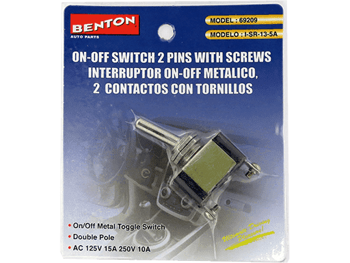 INTERRUPTOR METALICO 2 CONTACTOS ON/OFF 12V 10A