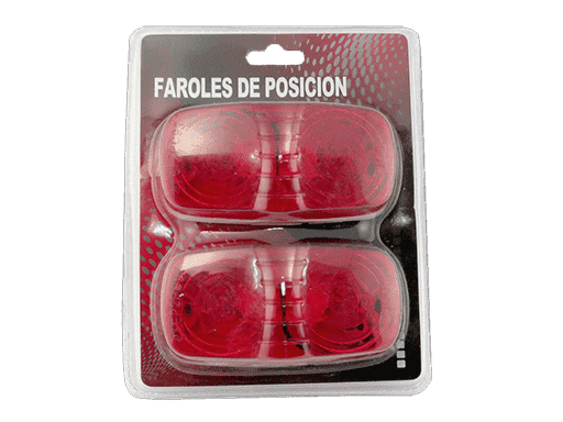 FAROL DE POSICION UNIVERSAL 2´´ x 4´´ CON APOLLETA #158 - ROJO