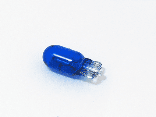 12V 3W T10 BASE DE VIDRIO (W2.1 X 9.5D) AZUL